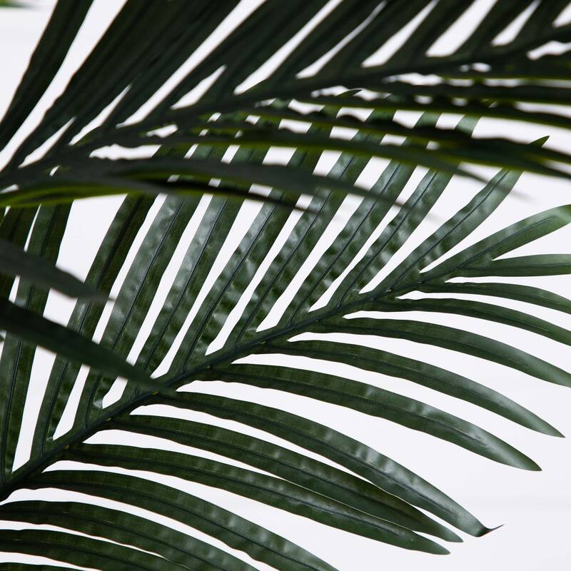 8' Golden Cane Artificial Palm Tree in Handmade Cotton Planter - Green