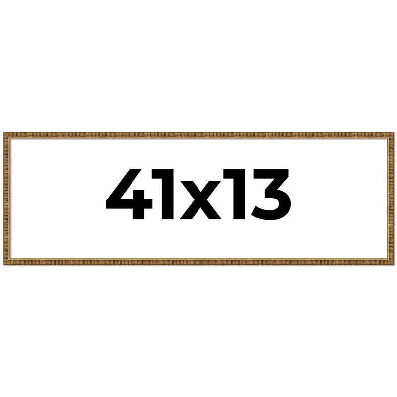 41x13 Frame Gold Solid Wood Picture Frame - Complete Modern Photo