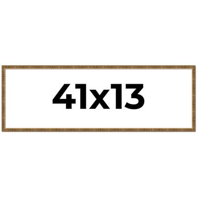 41x13 Frame Gold Solid Wood Picture Frame - Complete Modern Photo