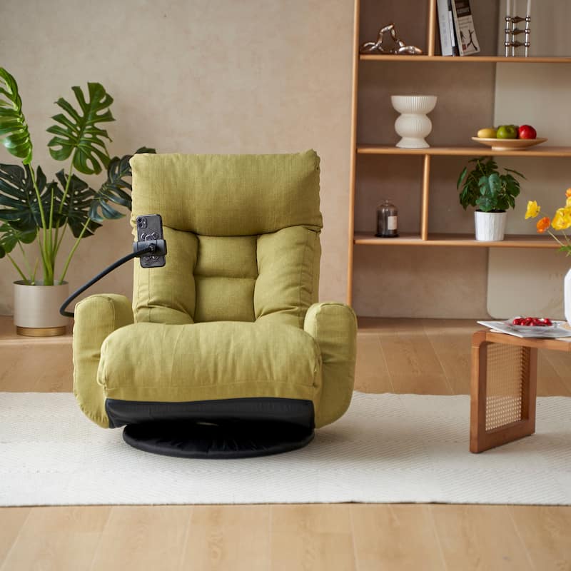 Adjustable Sofa Chair, 360 degree Rotatable with A Phone Holder
