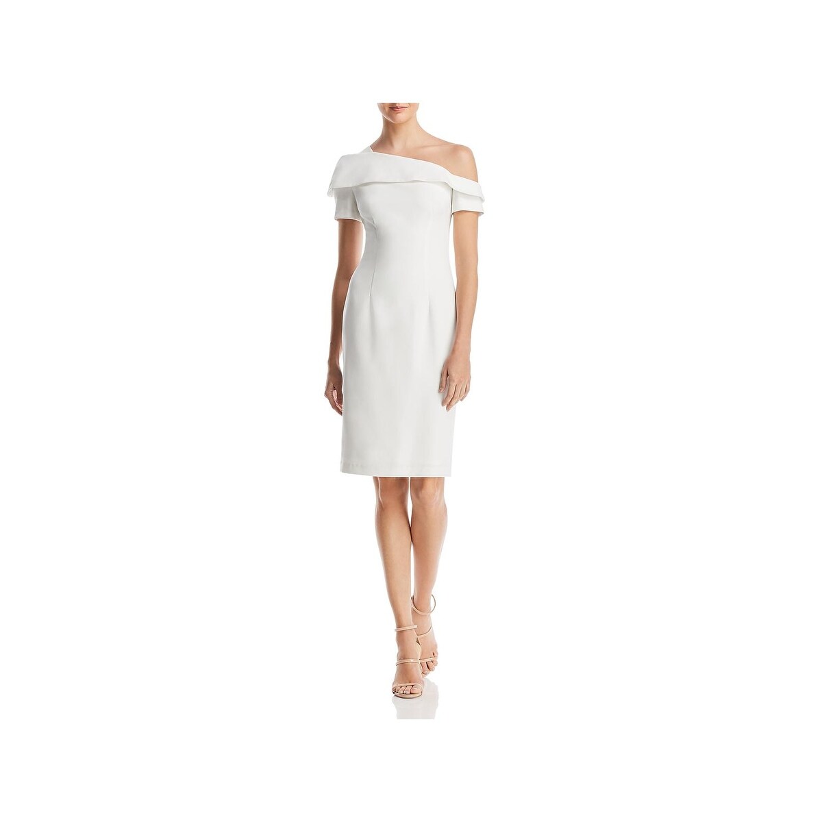 black halo one shoulder dress