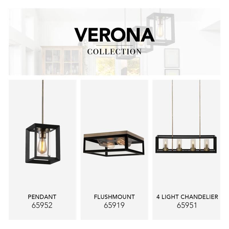 Globe Electric Verona 2 Light 13" Wide Flush Mount Square Ceiling