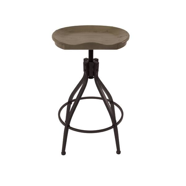 slide 2 of 11, HomePop Maurice Backless Adjustable Stool Gray Brown