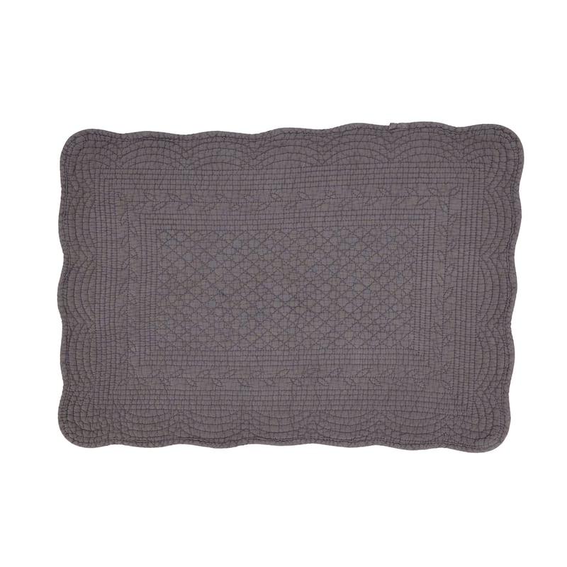Elegant Quilted Placemat (Set of 4) - Set of 4 - Slate