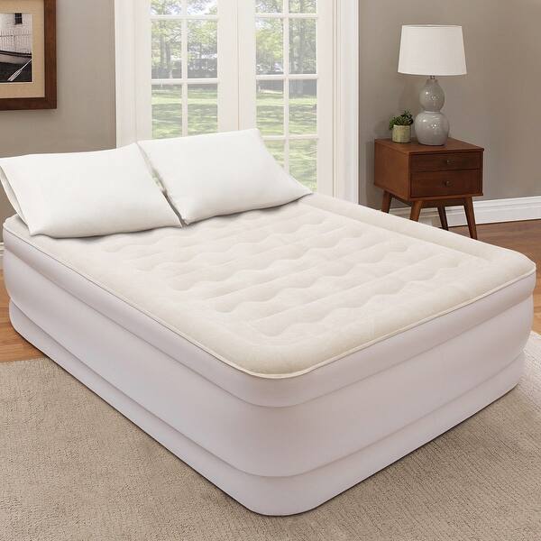 Shop Costway Queen Size Luxury Quilt Top Raised Air Mattress