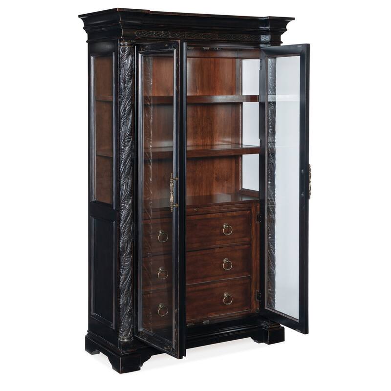Hooker Furniture 6750-75906 Charleston 48" Wide Cherry Display Cabinet