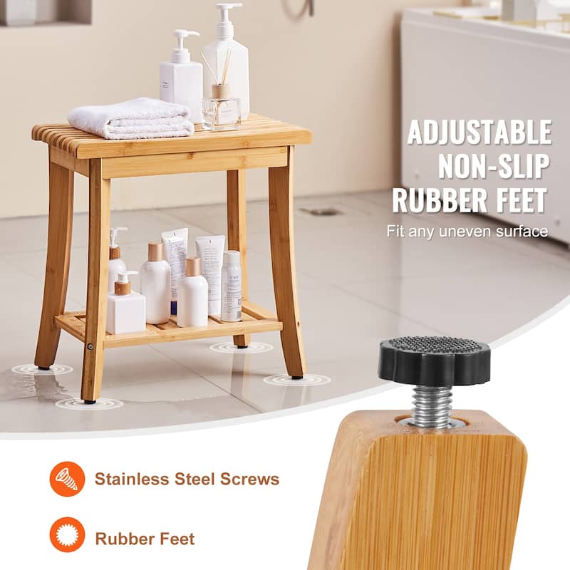 Shower Bench Waterproof Non-Slip Shower Chair Seat, for Bathroom Living Room Bedroom