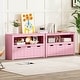 preview thumbnail 28 of 42, Costway Storage Cabinet 3 Drawer Chest w/Wheels Large Storage Cube - See Details
