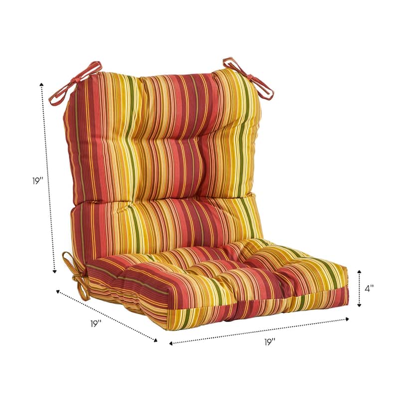 Outdoor Tufted Dining Chair Cushion (Set of 2)