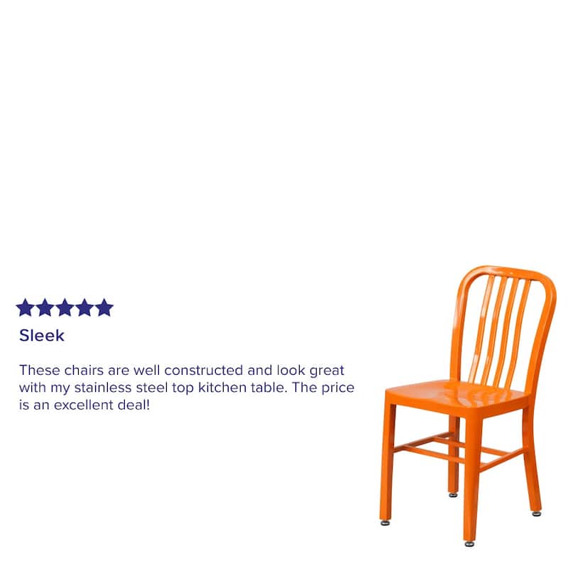 Metal Indoor-Outdoor Chair - 15.5"W x 20"D x 33.25"H