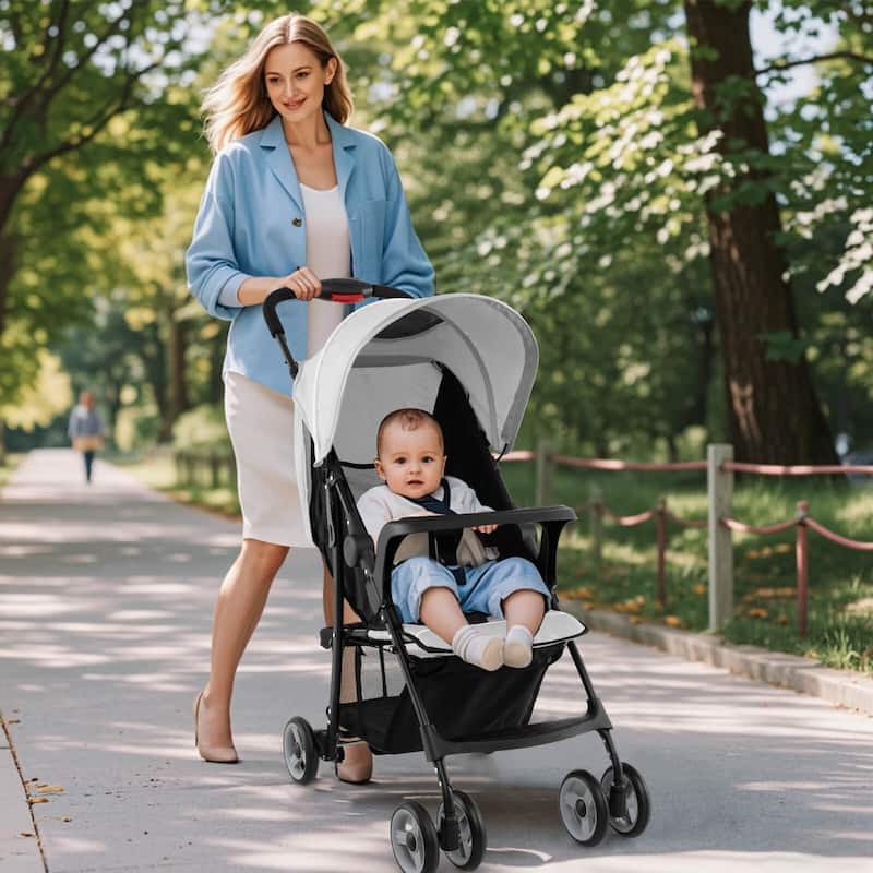 Costway Foldable Lightweight Baby Stroller Travel Pushchair 5-Point - See Details
