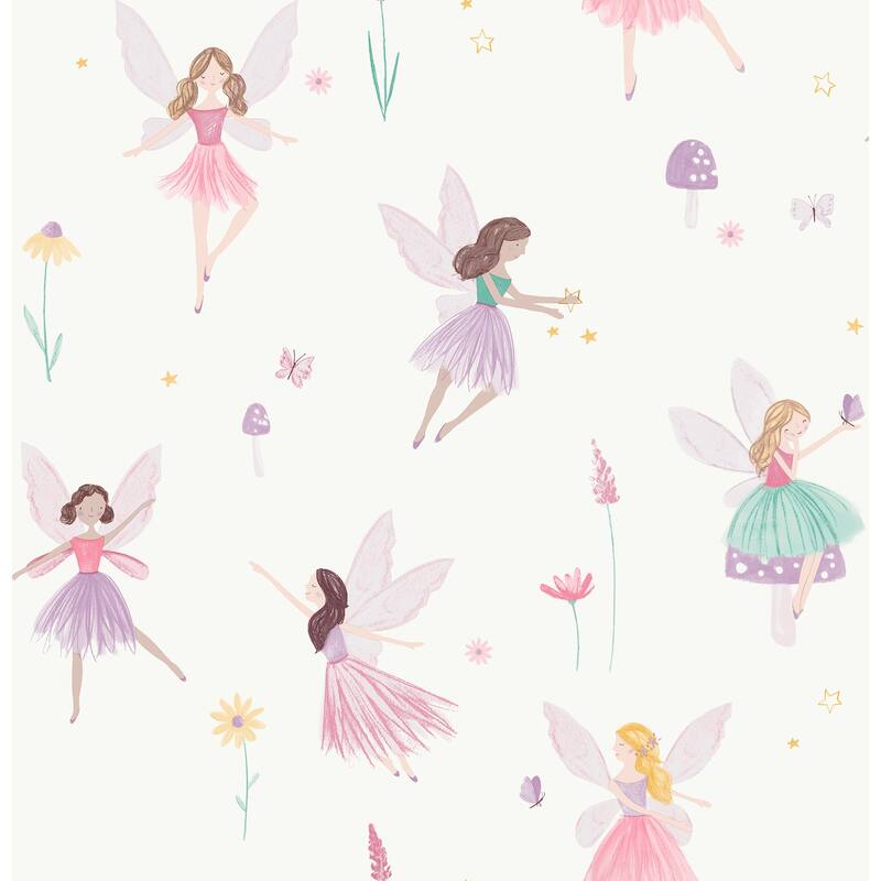 Advantage Fairy Friends Pink Enchanting Wallpaper