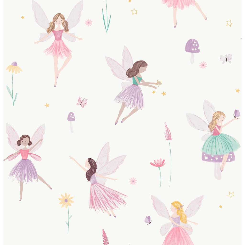 Advantage Fairy Friends Pink Enchanting Wallpaper