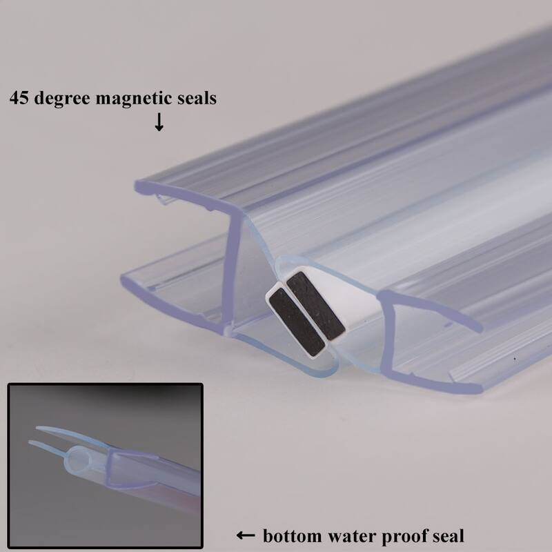 Elegant Adjustable Width Frameless Pivot Swing Shower Door with 1/4 inch Transparent Tempered by Certified Glass Door