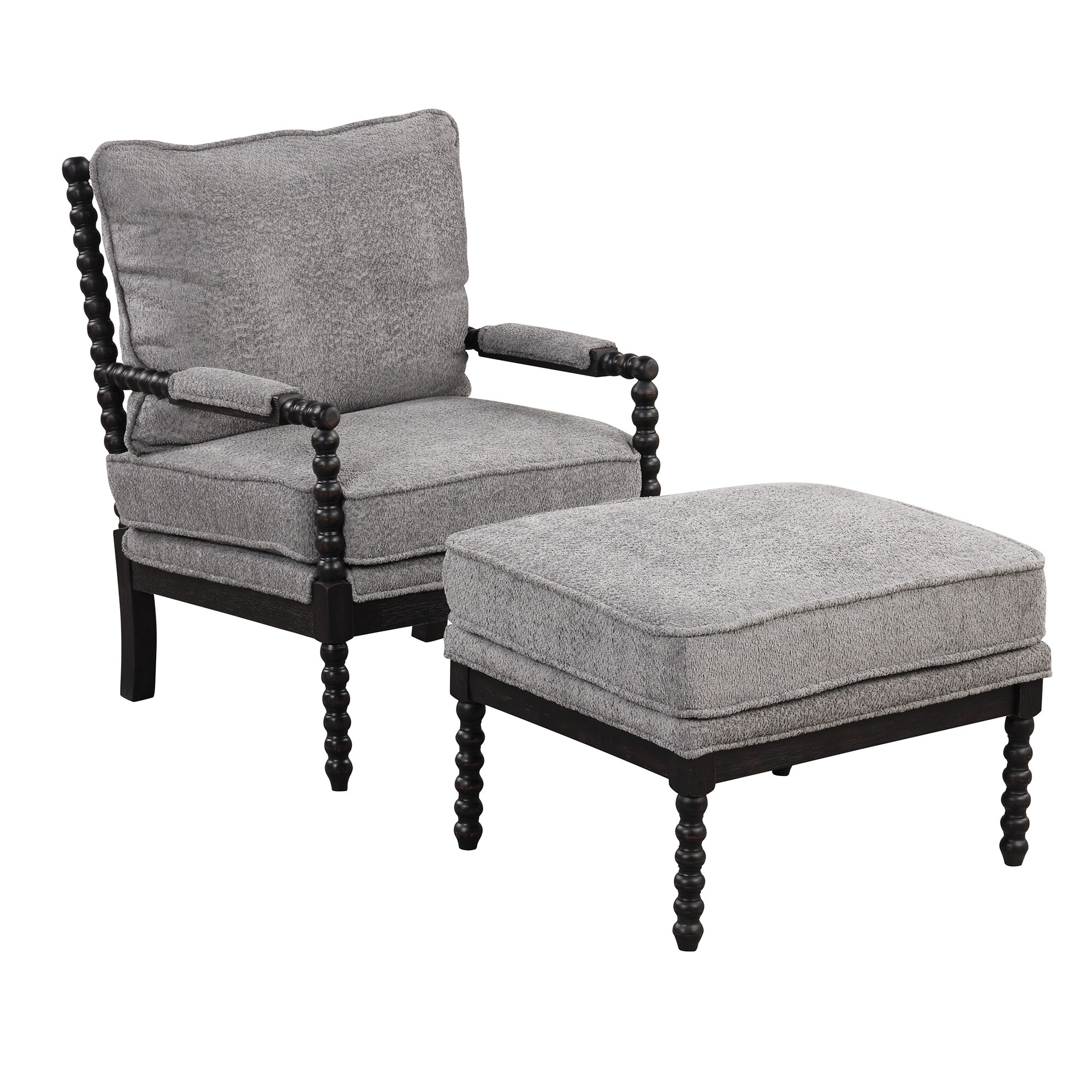 Black spindle accent chair deals