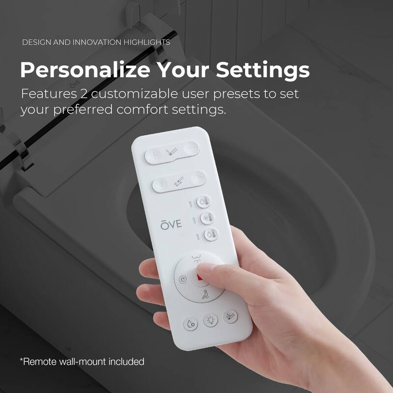 Ove Ella Dual-Flush Smart Bidet Toilet with Built-in Tank