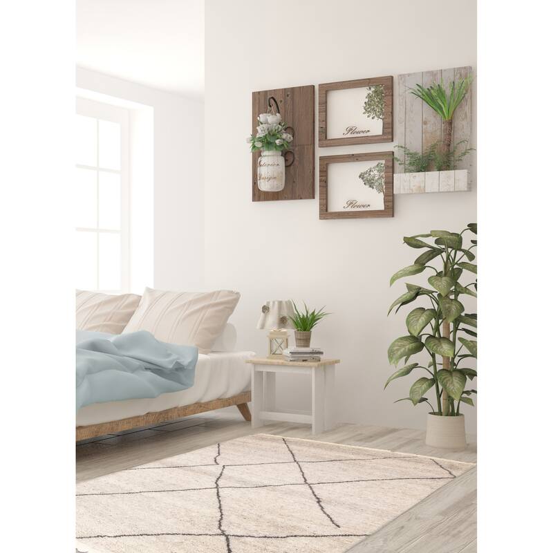 ECARPETGALLERY Hand-knotted Tangier Light Grey Wool Rug - 5'4 x 7'11