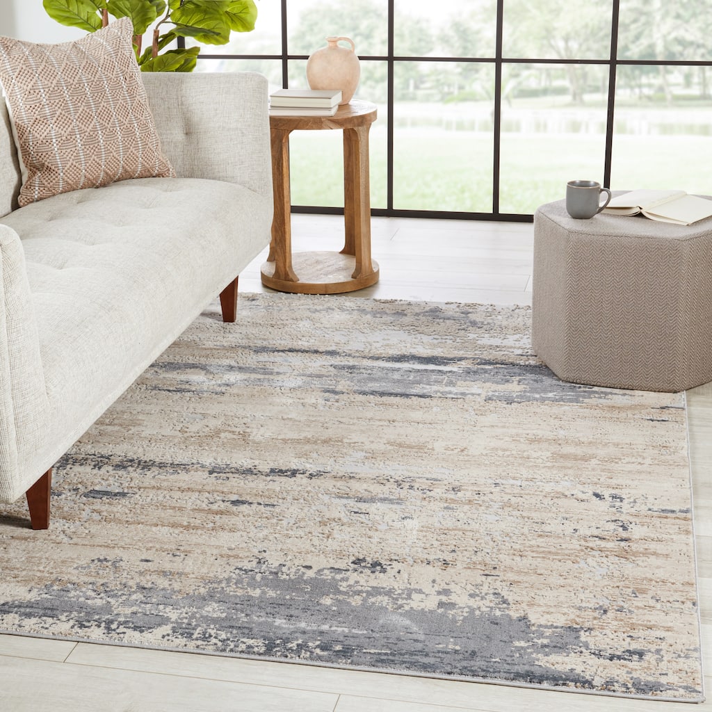 Amal Abstract Beige/ Gray Area Rug