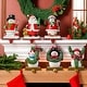 preview thumbnail 11 of 33, Glitzhome Resin Santa Snowman Penguin Gnomes with JOY Christmas Stocking Holders Mantel Ornament(Set of 3)