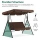 preview thumbnail 7 of 21, MCombo 3-Person Patio Swing Chair, Adjustable Canopy Hanging Swing, Removable Cushions, 4003
