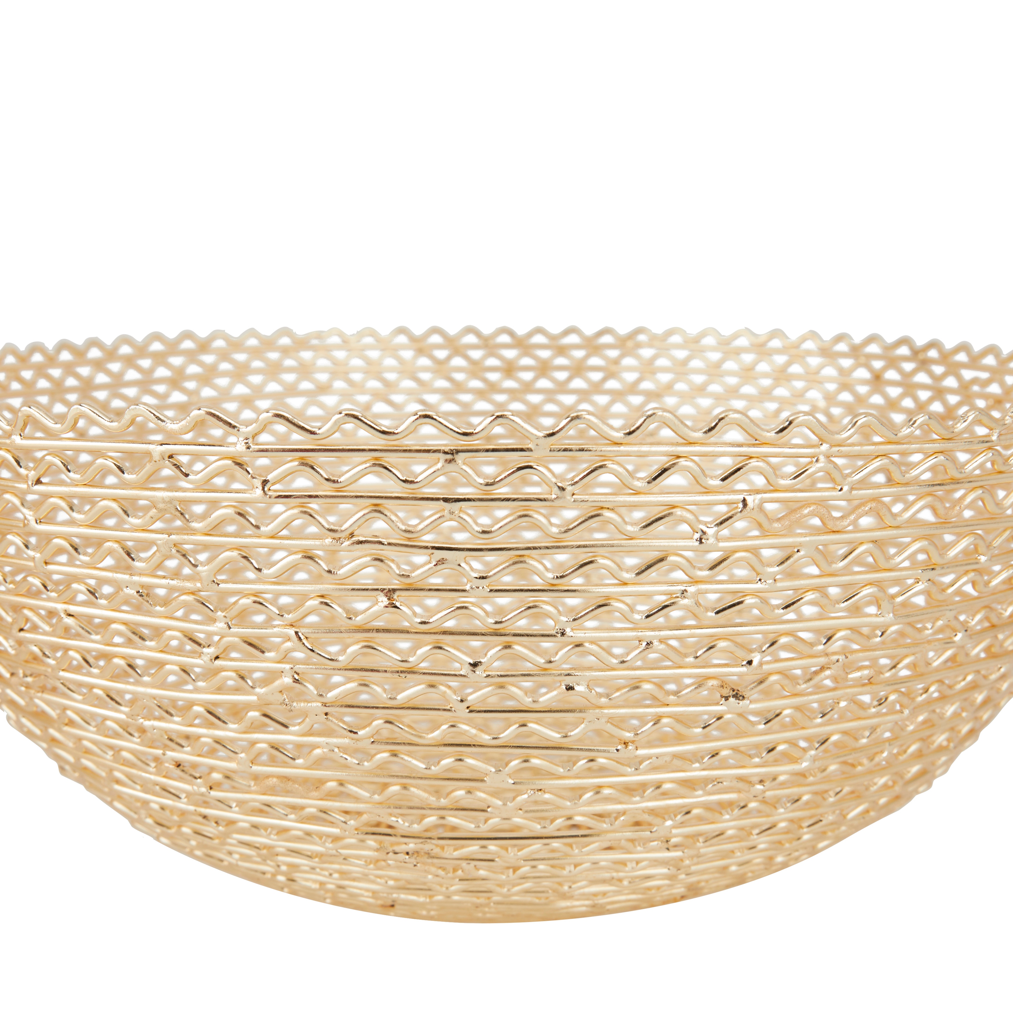 CosmoLiving by Cosmopolitan Gold Metal Decorative Decorative Bowl (Set of 3) - 16 x 16 x 7 Round