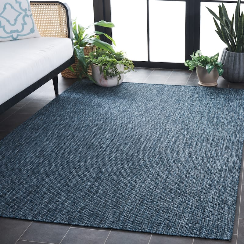 SAFAVIEH Beach House Aenne Transitional Indoor/Outdoor Rug - 8' x 10' - Navy