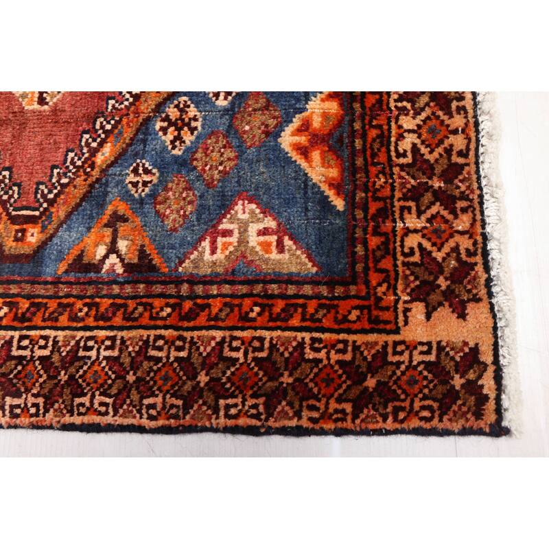 ECARPETGALLERY Hand-knotted Anatolian Vintage Dark Red Wool Rug - 4'4 x 6'4