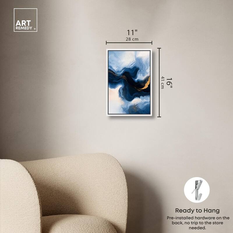 Blue Deep II Canvas by Art Remedy