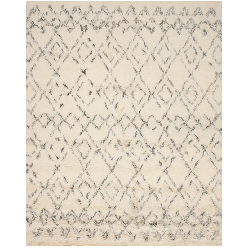 SAFAVIEH Handmade Casablanca Shag Ziyba Tribal Wool Rug
