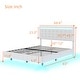 preview thumbnail 18 of 26, Floating Bed Frame with LED Lights and USB Charging,