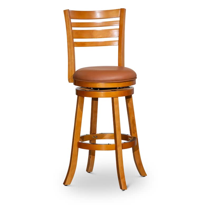 DTY Indoor Living Granby 4-Slat Back Swivel Stool