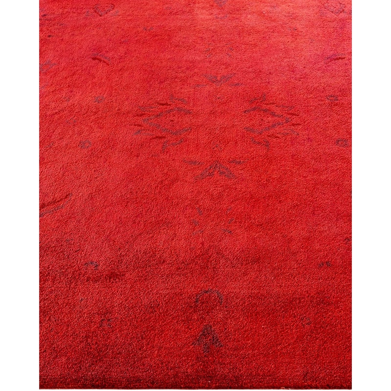 Vibrance, One-of-a-Kind Hand-Knotted Area Rug - Red, 5' 4" x 8' 1" - 5' 4" x 8' 1"