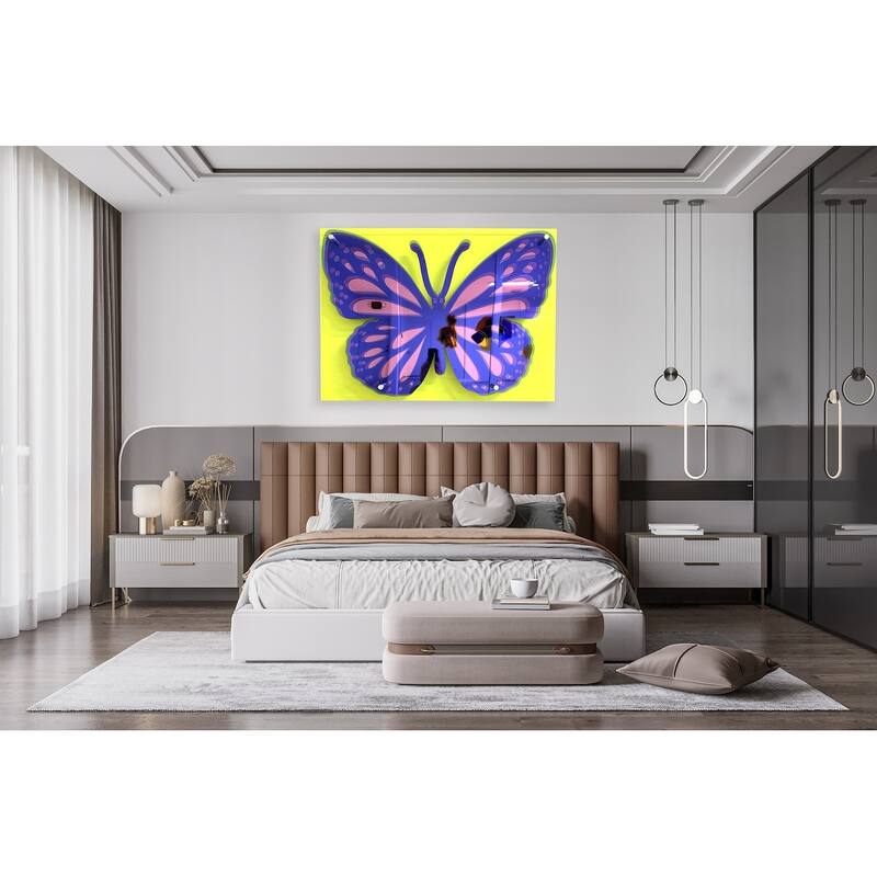Large Butterfly Art/Pop Art/Acrylic Butterfly/ Wall Sculpture / Mirror