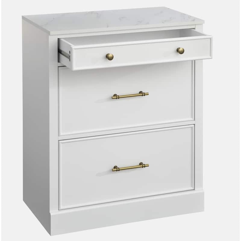 Lifestorey Monza 2-Piece Modular Bookcase with Drawers