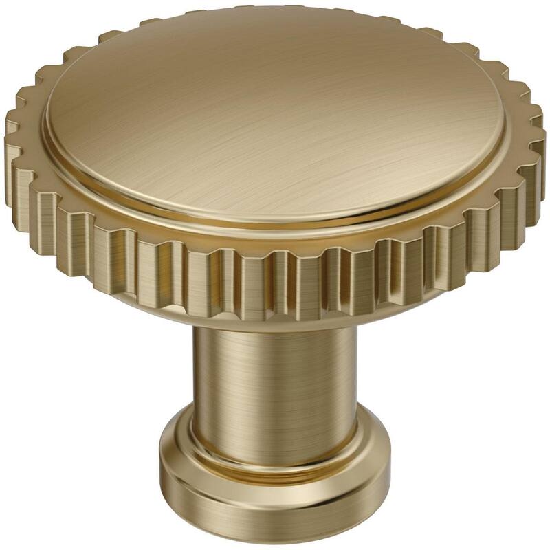 Amerock BP37800 Farewind 1-1/4" Fluted Mushroom Cabinet Knob - Golden Champagne