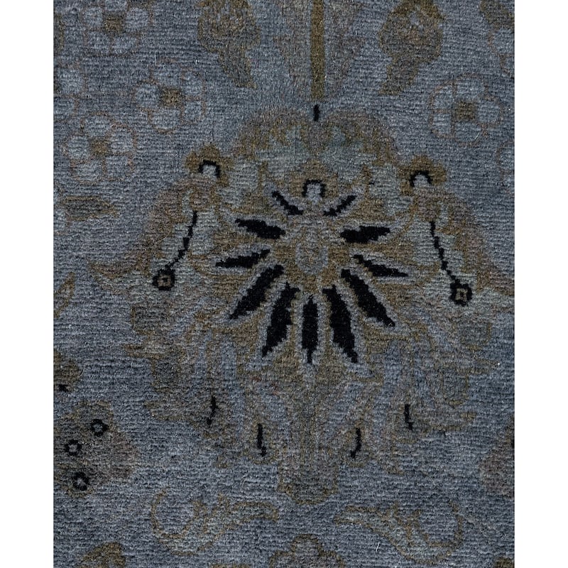 Overdyed One-of-a-Kind Hand-Knotted Area Rug - Gray - 4' 1" x 6' 2"