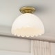 preview thumbnail 7 of 6, Golden Lighting Dorinda 1-light Semi-Flush Mount in Brushed Champagne Brass