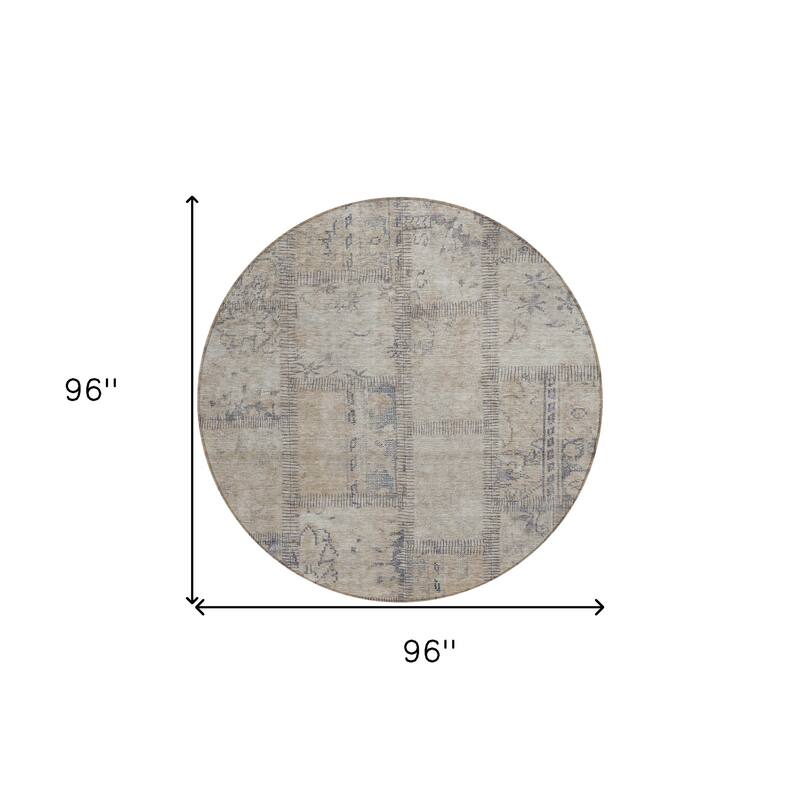 HomeRoots Patchwork Transitional Rectangle Outdoor Rug