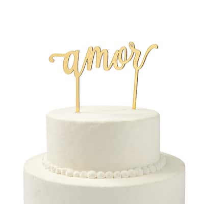 Amor Cake Topper, Wedding, Home Decor, Wedding & Bridal, 1 Piece - 7" x 5 1/2"