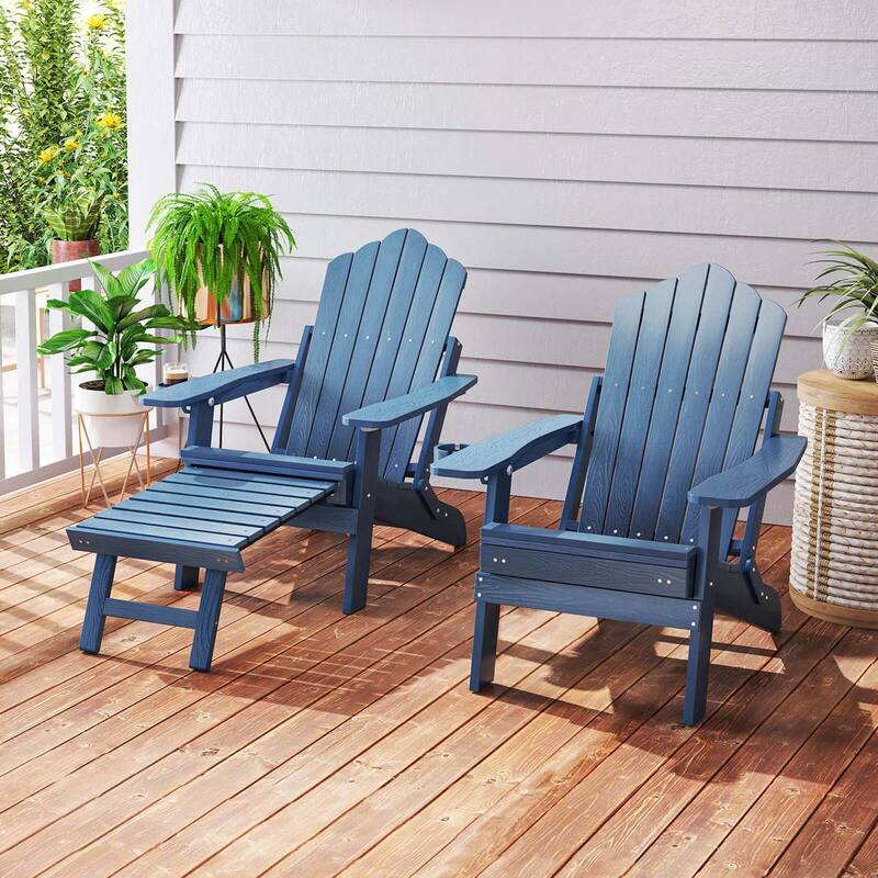 Costway Patio Adirondack Chair All-Weather HIPS Lounge Chair with - See Details