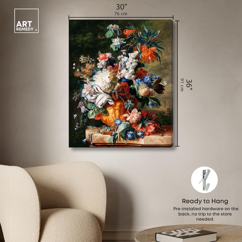 Bouquet of Flowers (1724) Canvas by Art Remedy, Gallery Wrapped