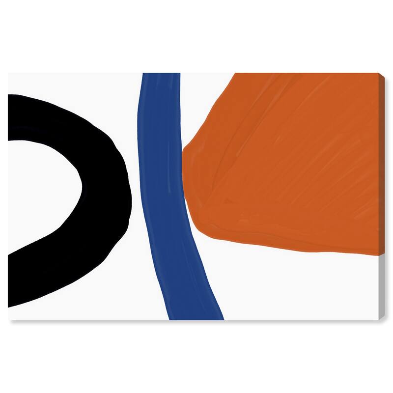 Wynwood Studio Canvas Abstract Fractions Blue and Ochre Modern & Contemporary Wall Art Canvas Print - 20 x 30