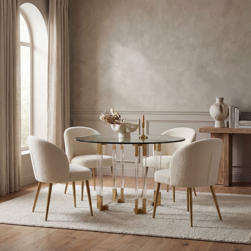 SAFAVIEH Couture Reiner Round Acrylic Dining Table