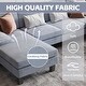 preview thumbnail 14 of 13, Furniwell Corduroy Modern U-section Modular Sofa