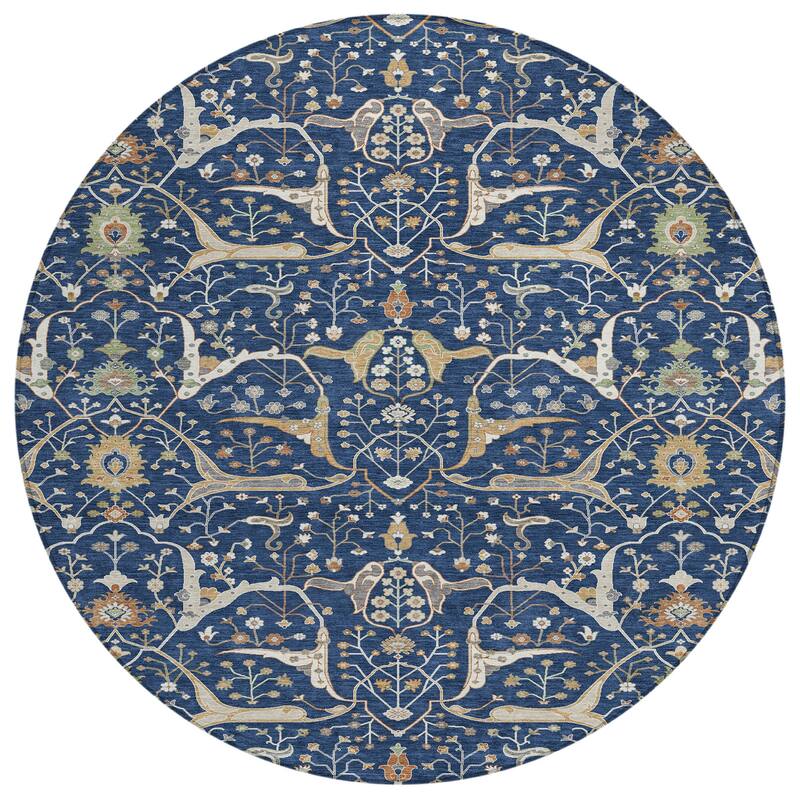 Machine Washable Indoor/ Outdoor Traditional Persian Chantille Rug