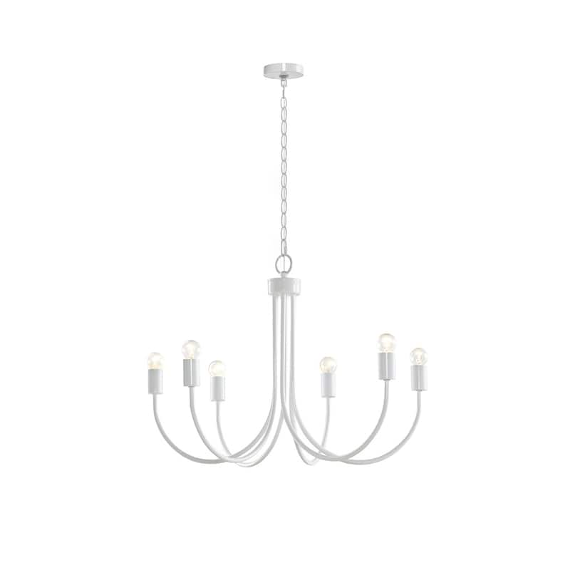6-Light Metal Chandelier for living room,bedroom,and dining room