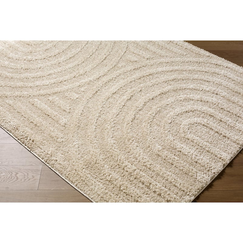 Livabliss Rodos Mod Neutral Rainbow Plush Area Rug