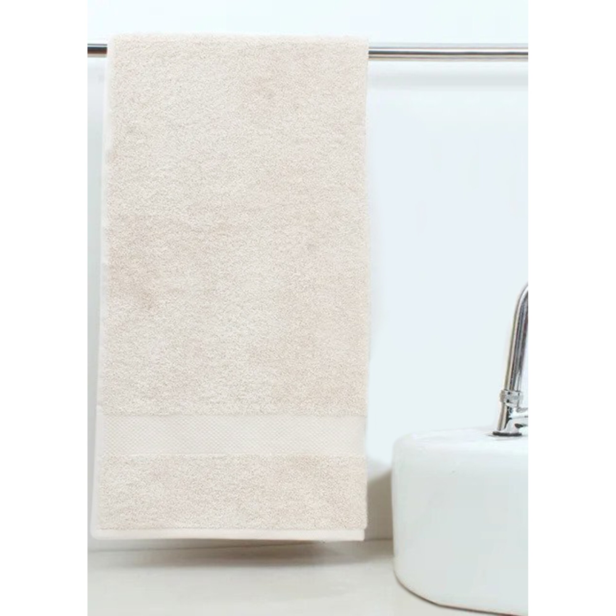 Delara Feather Touch Quick Dry Pack of 24 Hand Towel White Solid