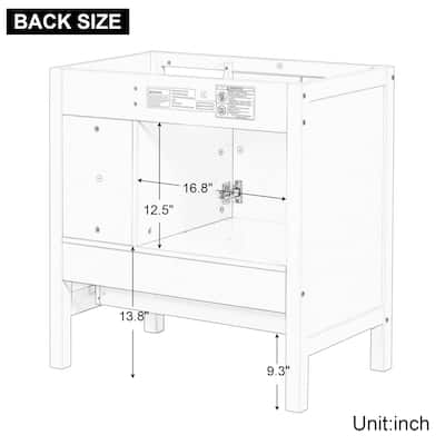 30" Bathroom Vanity with Solid Wood Frame