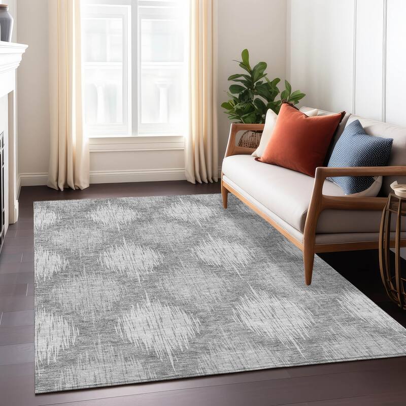 Machine Washable Indoor/ Outdoor Chantille Contemporary Geo Rug